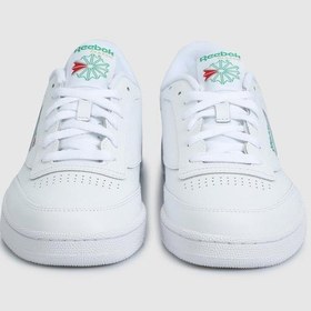 Resim Reebok Club C 85 100000155 Unisex Sneaker Ayakkabı Beyaz Yeşil 36-45 Beyaz - Yeşil 