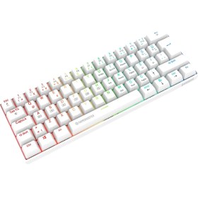 Resim Gamebooster Syma Rgb Blue 60M Switch Kablolu Beyaz Mekanik Gaming Klavye 