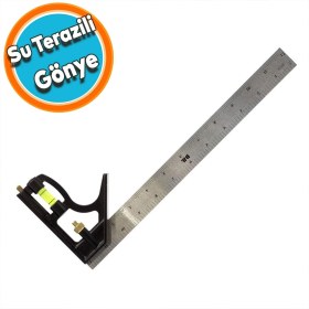 Resim Nzb Ayarlanabilir Su Terazili Gönye 30CM 45-90° Marangoz Açı Ölçer 