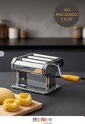 Resim Bonjour Gift & Hobby Paslanmaz Çelik Erişte Makarna Hamur Kesme Makinesi 3 Fonksiyonlu 9 Kademeli 
