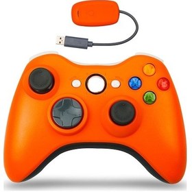 Resim Xbox 360 Oyun Kolu 2.4g Kablosuz Kumanda Abs Ergonomik Tasarım Turuncu Pil Dahil Değil 