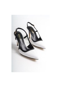 Resim Mubiano Hakiki Deri Collection Kadın Topuklu Stiletto & Ayakkabı Beyaz/siyah -mcbrg5698-bs Beyaz/siyah 