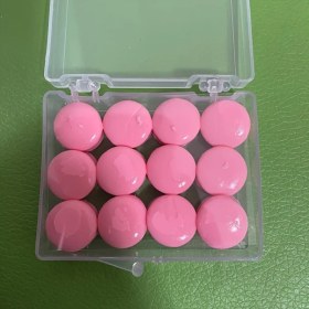 Resim Gateesat Pembe 12 Parça Yumuşak Silikon Yüzme Kulak Tıkacı - Taşınabilir Saklama Kutusu 