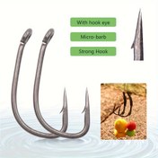 Resim 20 adet Mikro Dikenli Carp Balıkçılık Kanca - Carp Takımı ve Rig Aksesuarları için Güçlü ve Dayanıklı Yem Kanca 
