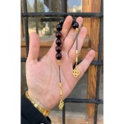 Resim Doğan Silver Hediye Sürmeli Toz Kehribar Zaza Tesbih DGN1185 