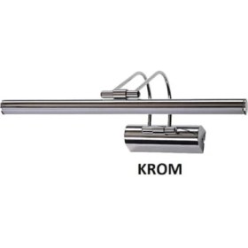 Resim DNC Lighting Ledli Anahtarlı 35 cm Krom Kasa Beyaz Işık Elektrikli Banyo Duvar Ayna Tablo Aydınlatma Flüt Kuğu A 