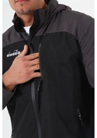 Resim Diadora Elite - Erkek Siyah-Gri Su Geçirmez Spor Yağmurluk Gri 