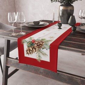 Resim Evmila Yeni Yıl Desenli Runner Modeli - 40x140 cm 