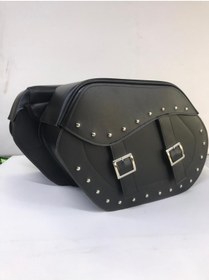 Resim DOT CYCLE Chopper Deri Heybe Yan Çanta Takımı (2'Lİ) 