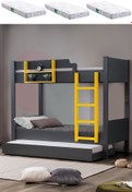 Resim Setay Mdf Profil Ranza , Asya Ayrılabilir Yavrulu Ranza 3 Adet Comfort Yatak 