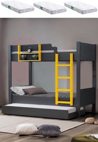 Resim Setay Mdf Profil Ranza , Asya Ayrılabilir Yavrulu Ranza 3 Adet Comfort Yatak 