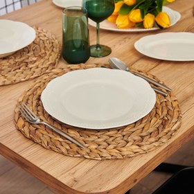 Resim Marianna Büşra Servis Tabağı - Krem - 27 cm 