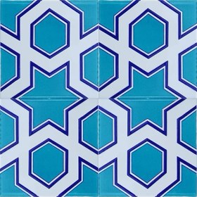 Resim Armada Çini 20x20 Cm SP 98-v Yıldız Desenli Kütahya İznik Çini Karo 