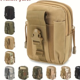 Resim 002 Çok Renkli Açık Hava Spor Bel Çantası, Çok Fonksiyonlu Kamuflaj, Aracı Cep Telefonu Bel Çantası, Bisiklet Ekibi Taktiksel Bel Çantası, Taşınabilir Mini Bel Çantası, Su Geçirmez ve Aşınmaya Dayanıklı Nefes Alabilen Fermuarlı Rahat Bel Çantası, Erkekler ve Kadınlar İçin Uygun 