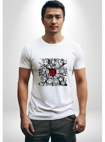 Resim Anime Demon Slayer Hashira Unisex Unisex Beyaz Organik Baskılı T-shirt Penye Yüksek Kalite Beyaz 