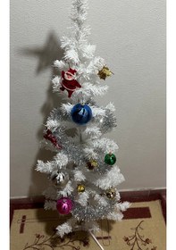 Resim 120 Cm Beyaz Yılbaşı Çam Ağacı Seti 