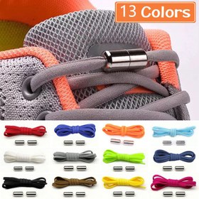 Resim 13 Renk, Hızlı Kilitli Metal Ayakkabı Bağları - Koşu Ayakkabıları İçin Esnek Yarı Daireli Spor Ayakkabı Bağları, Şık Kurdele Tasarımı, Dayanıklı Akrilik Malzeme, Spor Ayakkabı Aksesuarları | Şık Ayakkabı Bağ Tasarımı | Güvenli Ayakkabı Bağ Kapatma, Ayakkabı Bağ Saklama 