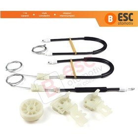 Resim Nissan Primera P12 2001-2008 4/5 Kapı İçin Ön Sağ Cam Kriko Seti 