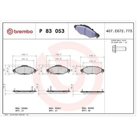 Resim Toyota Yaris On Fren Balatasi 1.3 2003-2005 Brembo P83053 