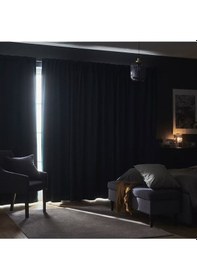 Resim Siyah Blackout Perde Işık Geçirmez Karartma Güneşlik Siyah 