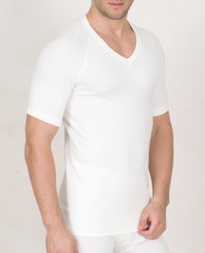 Resim Termal İçlik V Yaka Fanila T-164b Beyaz - Krem 