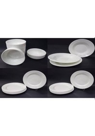 Resim Ermiya 24 Parça Öğrenci-Bekar 6 Kişilik Melamin Yemek Takımı Seti 