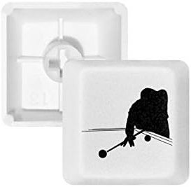 Resim DIYthinker Spor Bilardo Fiziksel Eğitim PBT Mekanik Klavye için Anahtar Kapakları Beyaz OEM İşaretsiz Baskı 