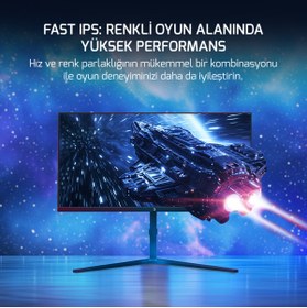 Resim Gamepower Rapid 27'' 1ms 360Hz Flat Fast IPS FHD RGB Pivot Speaker Gaming Monitör (Sıfır Ölü Piksel 