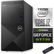 Resim Dell Vostro 3910 mt Intel Core I7 12700 12GB 1tb SSD Windows 11 Pro Nvidia GT730-4GB Masaüstü Bilgisayar N3910GT730P03 + Zetta USB Bellek 