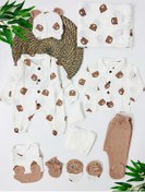 Resim Brazil Bears Organik Müslin 10 Parça Yenidoğan Set - Ekru Ekru 