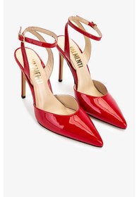 Resim Valmenti Kadın Hakiki Deri Kırmızı Rugan Topuklu Ayakkabı 1027 251 Bn Ayk Y25 Kırmızı Rgn Kırmızı Rugan 