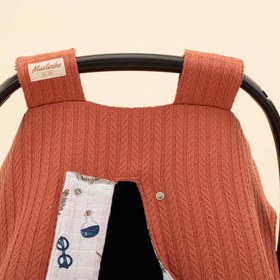 Resim Puset Örtüsü - Çift Taraflı - Kiremit Örgü - Harry 