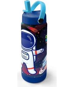 Resim Coral High Saks Lacivert Astronot Desenli Katlanır Ağızlıklı Çelik Termos 650 Ml 38385 Safir Mavisi 