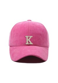 Resim Twingold İsme Özel Süet Kep Şapka - Ab01013 - Pembe Pembe 
