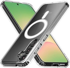 Resim Rongep Samsung Galaxy A56 için Şeffaf Kılıf Mag-Clear Güçlü Manyetikli [MagSafe ile Uyumlu] A56 Koruyucu Sararmaya Dayanıklı Kalın Yapılı Darbe Emici PC+TPU Hibrit Tasarım Samsung A56 Kılıfı 
