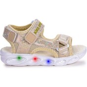 Resim Kiko Kids 133 Hologram Işıklı Günlük Kız Çocuk Cırtlı Sandalet Ay Çok Renkli 