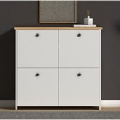 Resim GC Pelin 4 Raflı 4 Kapaklı Modern Ayakkabılık-ayakkabı Dolabı-konsol Beyaz 