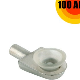 Resim Ayder Vantuzlu Cam Raf Pimi 5 mm Geniş Nikel 100 Adet 