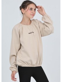Resim Toontoy Kız Çocuk Pretty Baskılı Sweatshirt Bej 