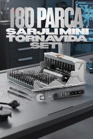 Resim Kensa 180 Parça Şarjlı Mini Tornavida Seti – Tüm Cihazlara Uyumlu Manyetik Hassas Tornavida Seti 