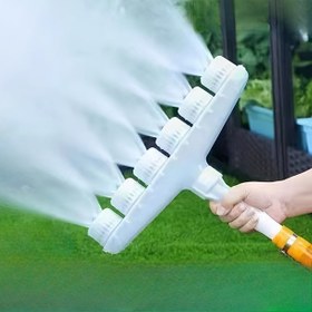 Resim 1 adet Ayarlanabilir 6 Yönlü Bahçe Spreyleyici - Çim, Patio, Sebze için Yüksek Akışlı Plastik Nozul | Pil Olmadan, Hortum Bağlayıcı, Çift Tonlu Siyah/Beyaz, Çim Sulama Ekipmanı | Ayarlanabilir Nozul | Dayanıklı Plastik Spreyleyici 