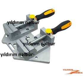 Resim Köşe Gönye Mengenesi Çiftli Mengene Açı Mengenesi Büyük Boy Profe 