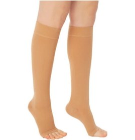 Resim Variteks Diz Altı Varis Çorabı (Açık Burun) Yüksek Basınçlı Bej Bej ccl3 2 Açık Diz Altı 