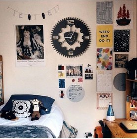 Resim Rotary Metal Duvar Saati Siyah 