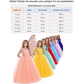 Resim Siyah Dantelli Çocuk Abiyesi - Çocuk Gelinlik Gelinlik -Tarlatanl Siyah 
