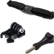 Resim Gplus GP04VH Aksiyon Kamera Delikli Kask Aparatı ve Hızlı Tak Çıkar Vidalı 3lü Set 