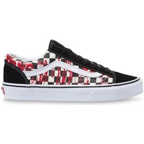 Resim Vans Style 36 Vans Crew Dama Tahtası Siyah/beyaz/kırmızı D Check Çok Renkli 