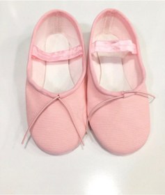Resim Yıldız Bale Kostüm ve Spor Ürünleri Pembe Kanvas Çift Taban Bale Patiği 