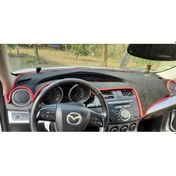 Resim 2009-2013 Modellerine Uygun Mazda 3 Torpido Koruma Halısı Siyah Kenar Renk Siyah 