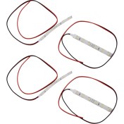 Resim CelestialCo 4pcs 10CM 12V Beyaz 6 LED 5630 Smd Şerit Işıkları Araba Tekne Motorlu Van Su Geçirmez (Yurt Dışından) 